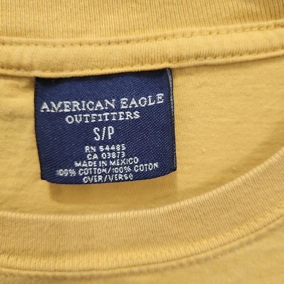 American Eagle Outfitters‎ Campus Brewery Graphic Tee Yellow Sz S Y2K - Picture 6 of 8